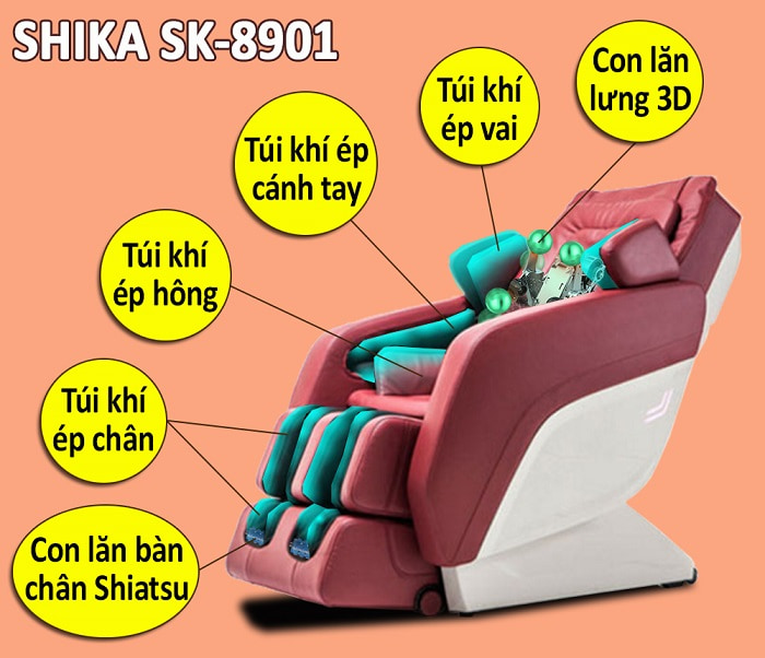 ghế massage 3d shika sk8901