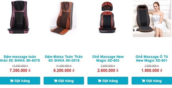 Ghế massage lưng shika êm rẻ lại tốt